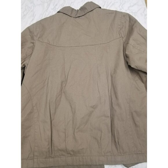 willow lane Coat quilted inside‎ oversized big buttons beige  size 1x - Picture 14 of 16